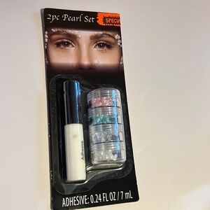NWT 4pc Pearl Glitter Gem Dust & Adhesive Kit